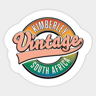 Kimberley south africa vintage logo Sticker